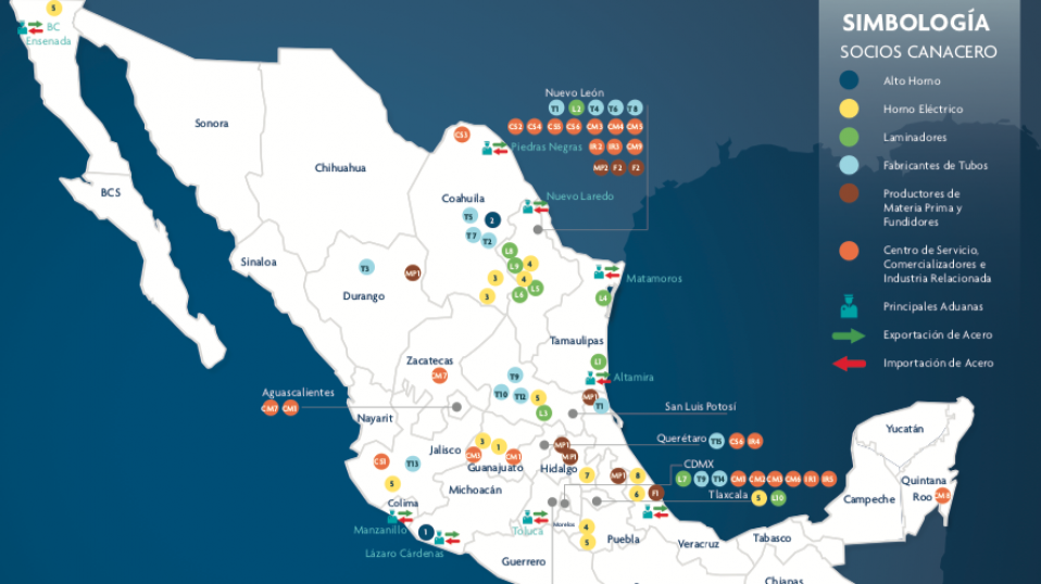 Radiografía de la industria del acero en México: CANACERO
