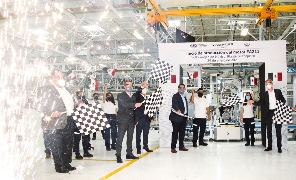 Inicia VW Silao producción de motor vanguardista en Puerto Interior.
