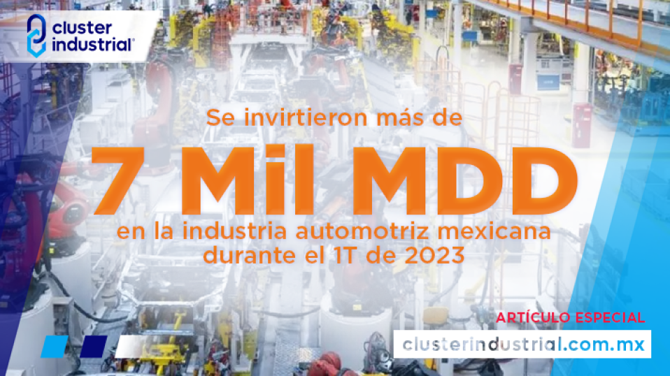 Se invirtieron más de 7 MMDD en la industria automotriz mexicana durante el 1T de 2023