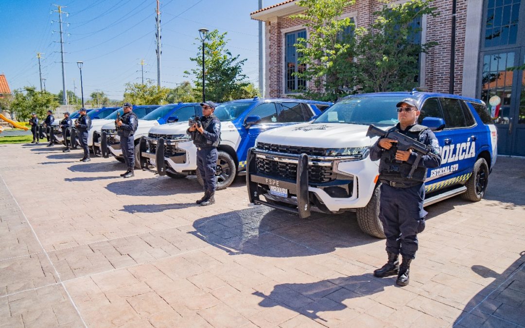 Entran en funciones 12 nuevas patrullas de  las FSPE para fortalecer la vigilancia y prevención en Guanajuato Puerto Interior.